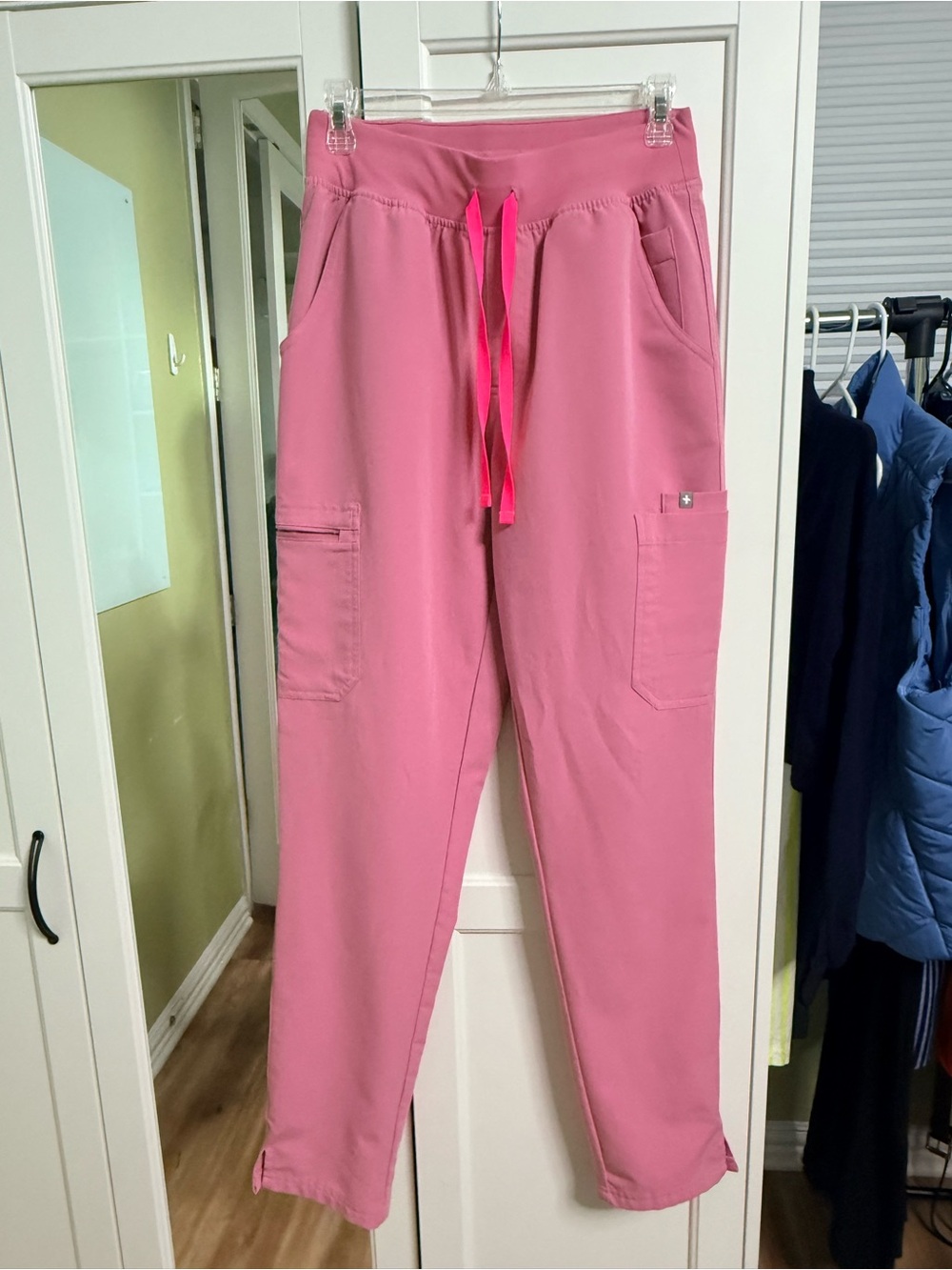 Figs Women's chalk pink Yola Pants with Drawstring Waist